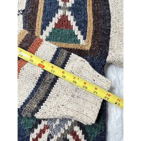 Etchings Southwestern AztecTribal Western Geometric Pattern Men Sweater Large - Picture 4 of 7